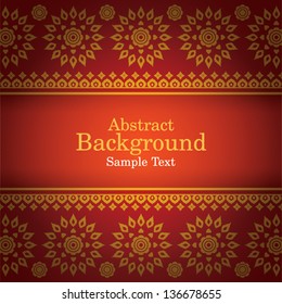 Thai Art Background, Thai Art Pattern Vector.