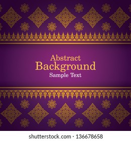 Thai Art Background, Thai Art Pattern Vector.