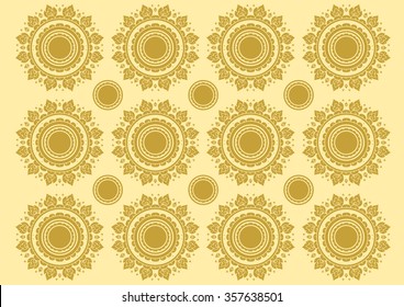 Thai Art Background Pattern Vector