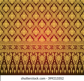 Thai Art Background pattern vector