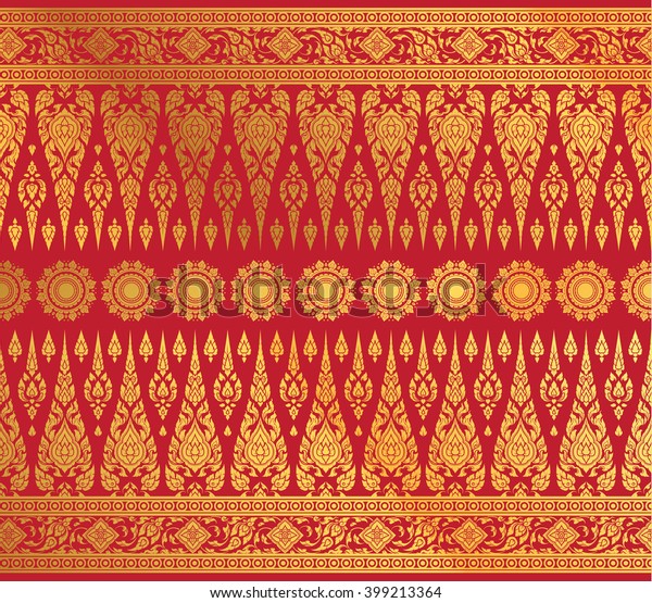 Thai Art Background Pattern Vector Stock Vector Royalty Free