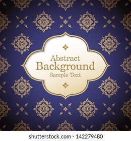 Thai Art Background vector, Thai art pattern vector.