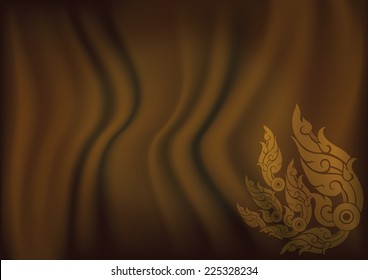 Thai art for Brown cloth background