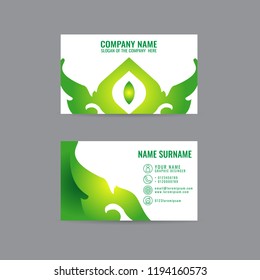 Thai Art Card Vector business cards. on gray background