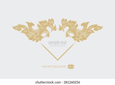 THAI art collection of calligraphic design elements
