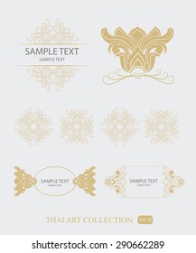 THAI art collection of calligraphic design elements