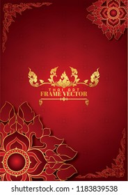 Thai art element design,Thai art vector, Vintage background.