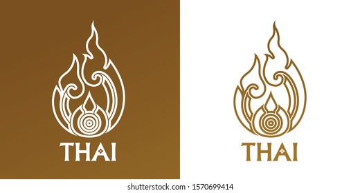 Thai art element for Thai graphic design vector illustration.