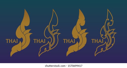 Thai art element for Thai graphic design vector illustration.