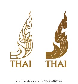 Thai art element for Thai graphic design vector illustration.