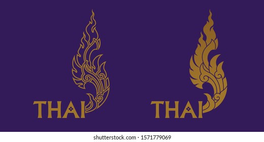 Thai art element for Thai graphic design vector illustration.