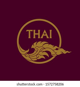 Thai art element for Thai graphic design vector illustration.