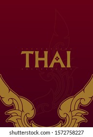 Thai art element for Thai graphic design vector illustration.