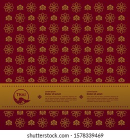 Thai art element for Thai graphic design vector illustration.