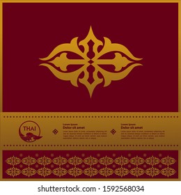 Thai art element for Thai graphic design vector illustration.