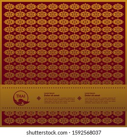 Thai art element for Thai graphic design vector illustration.