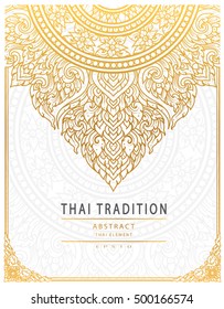 Thai Art Element Traditional Gold Cover