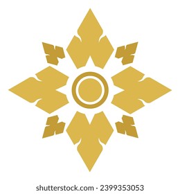 Thai art flower element, Decorative motifs. Ethnic Art