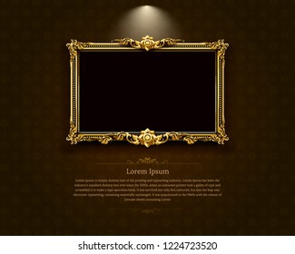 Thai art frame border pattern vector illustration