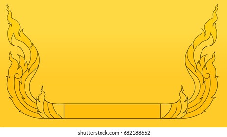 Thai art frame illustration abstract background