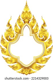 Thai art glod frame old
