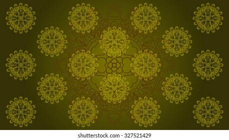 Thai art Golden cycle Pattern