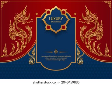Thai art luxury background ,Vector illustration