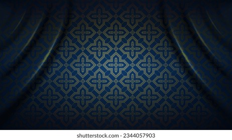 Thai art luxury banner, background pattern decoration for printing, flyers, poster, web, banner, brochure and card concept vector illustration
