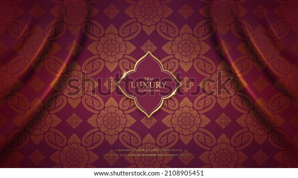 Thai art luxury banner, background pattern\
decoration for printing, flyers, poster, web, banner, brochure and\
card concept vector\
illustration