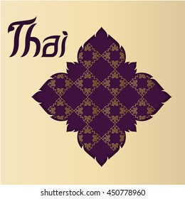 Thai art menu vector template