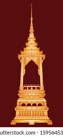 Thai art movable throne graphic vector