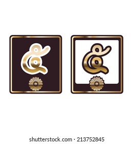 Thai art numeric 5, 5 sign thai number