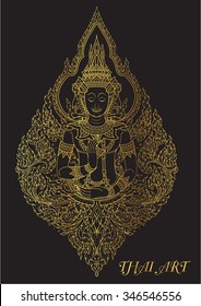 thai art outline illustrator