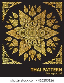 Thai art outline vector