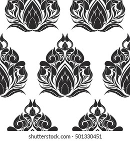 Thai art pattern abstract background vector