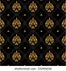 Thai Art Pattern Background vector