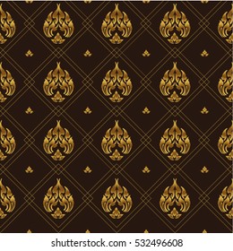 Thai Art Pattern Background vector