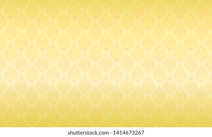 Thai art pattern bright yellow background.vector illustration eps10.