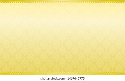 Thai art pattern bright yellow background.vector illustration eps10.