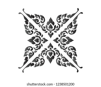 Thai art pattern on white background.vector illustration