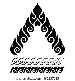 Thai art pattern, retro traditional design form Thailand 
