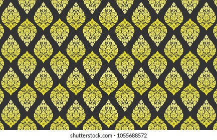 Thai art pattern seamless background.vector illustration eps10.