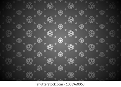 Thai art pattern seamless black background.vector illustration eps10