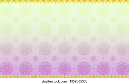 Thai art pattern seamless bright purple and yellow background.vector illustration eps10.