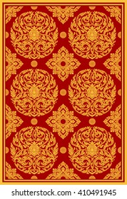 Thai art pattern Traditional thai background vector