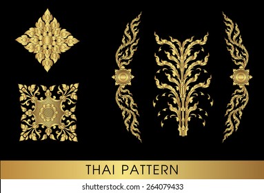 Thai art pattern vector
