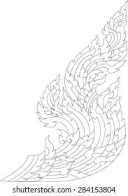 Thai art pattern vector