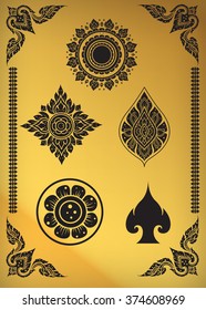Thai art pattern vector