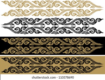 Thai art pattern, Vector illustration isolated on white background