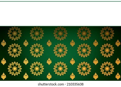  Thai art pattern vector,Thai Art Background vector.